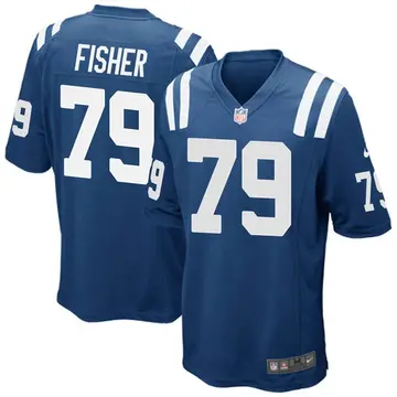 Nike Eric Fisher Men's Game Indianapolis Colts Royal Blue Team Color Jersey