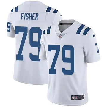 Nike Eric Fisher Men's Limited Indianapolis Colts White Vapor Untouchable Jersey