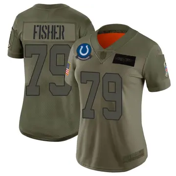 Nike Eric Fisher Women's Limited Indianapolis Colts Camo 2019 Salute to Service Jersey