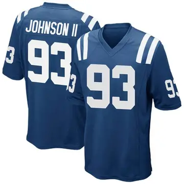 Nike Eric Johnson Men's Game Indianapolis Colts Royal Blue Team Color Jersey