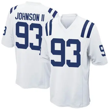 Nike Eric Johnson Men's Game Indianapolis Colts White Jersey