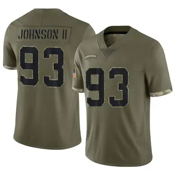 Nike Eric Johnson Men's Limited Indianapolis Colts Olive 2022 Salute To Service Jersey
