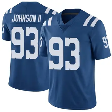 Nike Eric Johnson Youth Limited Indianapolis Colts Royal Color Rush Vapor Untouchable Jersey