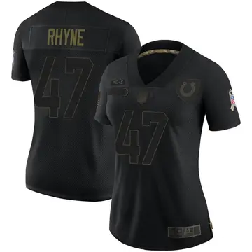 Nike Forrest Rhyne Women's Limited Indianapolis Colts Black 2020 Salute To Service Jersey