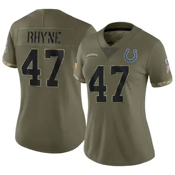 Nike Forrest Rhyne Women's Limited Indianapolis Colts Olive 2022 Salute To Service Jersey