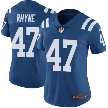 Nike Forrest Rhyne Women's Limited Indianapolis Colts Royal Color Rush Vapor Untouchable Jersey
