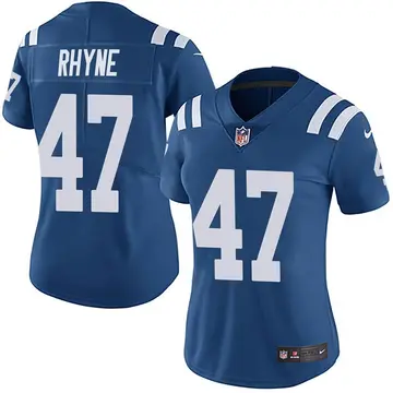 Nike Forrest Rhyne Women's Limited Indianapolis Colts Royal Team Color Vapor Untouchable Jersey