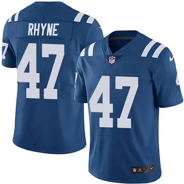 Nike Forrest Rhyne Youth Limited Indianapolis Colts Royal Team Color Vapor Untouchable Jersey