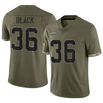Nike Henry Black Men's Limited Indianapolis Colts Olive 2022 Salute To Service Jersey
