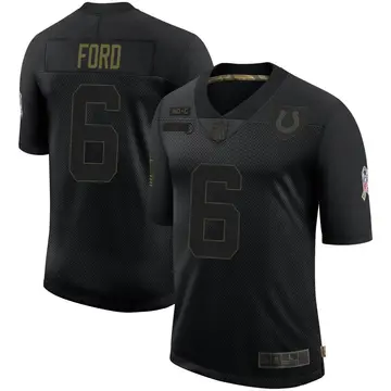 Nike Isaiah Ford Men's Limited Indianapolis Colts Black 2020 Salute To Service Jersey