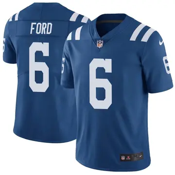 Nike Isaiah Ford Men's Limited Indianapolis Colts Royal Color Rush Vapor Untouchable Jersey