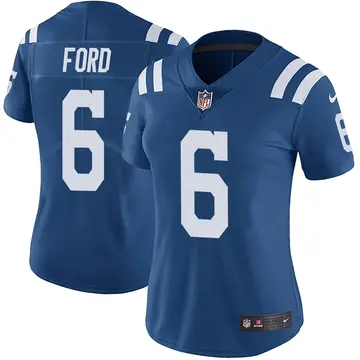 Nike Isaiah Ford Women's Limited Indianapolis Colts Royal Color Rush Vapor Untouchable Jersey