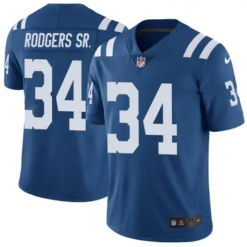 Nike Isaiah Rodgers Sr. Men's Limited Indianapolis Colts Royal Color Rush Vapor Untouchable Jersey