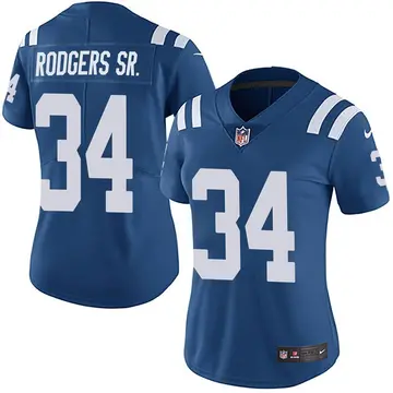 Nike Isaiah Rodgers Sr. Women's Limited Indianapolis Colts Royal Team Color Vapor Untouchable Jersey