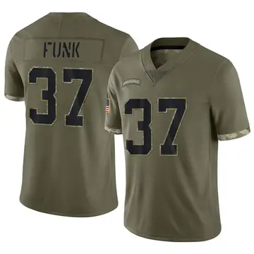 Nike Jake Funk Men's Limited Indianapolis Colts Olive 2022 Salute To Service Jersey