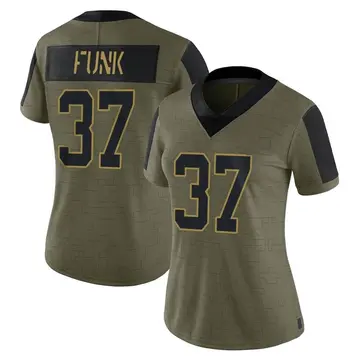 Nike Jake Funk Women's Limited Indianapolis Colts Olive 2021 Salute To Service Jersey