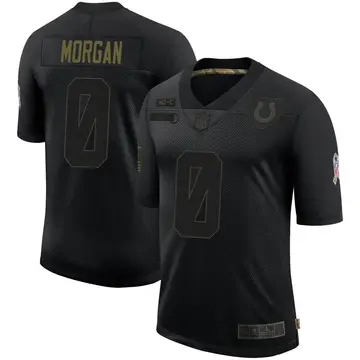 Nike James Morgan Men's Limited Indianapolis Colts Black 2020 Salute To Service Jersey