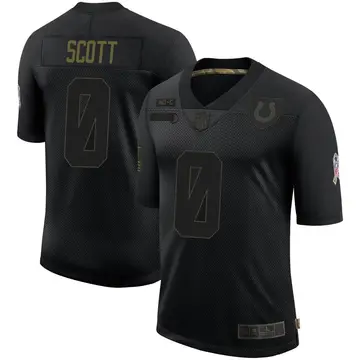 Nike Jared Scott Men's Limited Indianapolis Colts Black 2020 Salute To Service Jersey