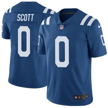 Nike Jared Scott Men's Limited Indianapolis Colts Royal Color Rush Vapor Untouchable Jersey
