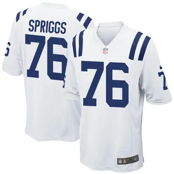 Nike Jason Spriggs Men's Game Indianapolis Colts White Jersey