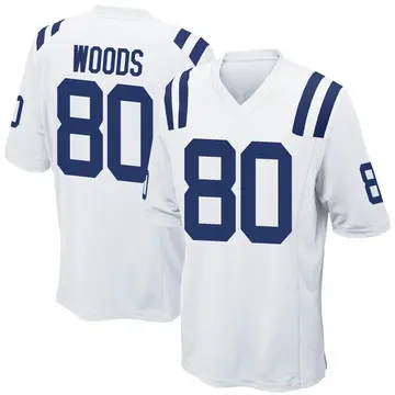 Nike Jelani Woods Men's Game Indianapolis Colts White Jersey