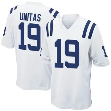 Nike Johnny Unitas Men's Game Indianapolis Colts White Jersey