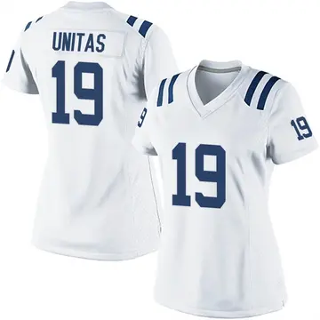 Nike Johnny Unitas Women's Game Indianapolis Colts White Jersey