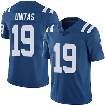 Nike Johnny Unitas Youth Limited Indianapolis Colts Royal Team Color Vapor Untouchable Jersey
