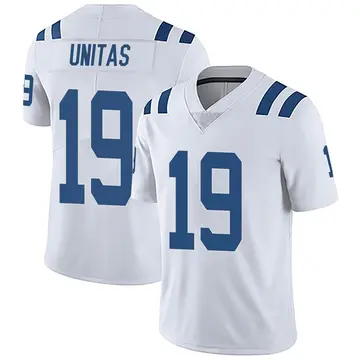 Nike Johnny Unitas Youth Limited Indianapolis Colts White Vapor Untouchable Jersey