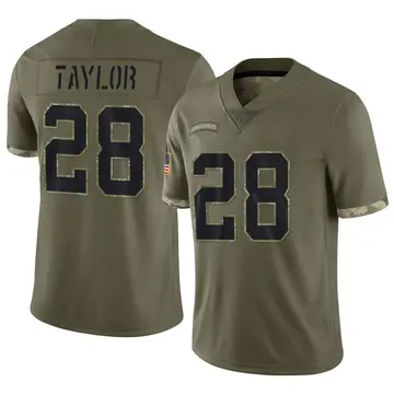 Nike Jonathan Taylor Youth Limited Indianapolis Colts Olive 2022 Salute To Service Jersey