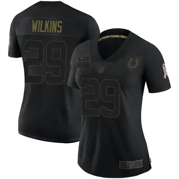 Nike Jordan Wilkins Women's Limited Indianapolis Colts Black 2020 Salute To Service Jersey