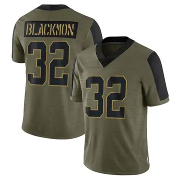 Nike Julian Blackmon Men's Limited Indianapolis Colts Olive 2021 Salute To Service Jersey