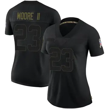 Nike Kenny Moore II Women's Limited Indianapolis Colts Black 2020 Salute To Service Jersey