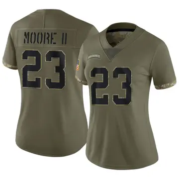Nike Kenny Moore II Women's Limited Indianapolis Colts Olive 2022 Salute To Service Jersey