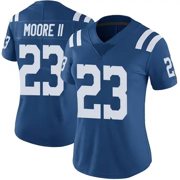 Nike Kenny Moore II Women's Limited Indianapolis Colts Royal Color Rush Vapor Untouchable Jersey