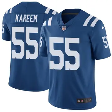 Nike Khalid Kareem Men's Limited Indianapolis Colts Royal Color Rush Vapor Untouchable Jersey