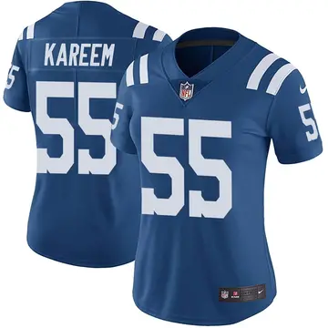 Nike Khalid Kareem Women's Limited Indianapolis Colts Royal Color Rush Vapor Untouchable Jersey