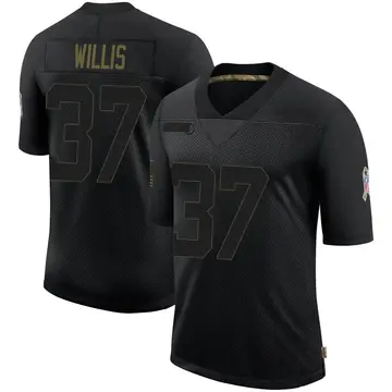 Nike Khari Willis Men's Limited Indianapolis Colts Black 2020 Salute To Service Jersey