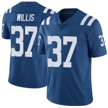 Nike Khari Willis Men's Limited Indianapolis Colts Royal Color Rush Vapor Untouchable Jersey