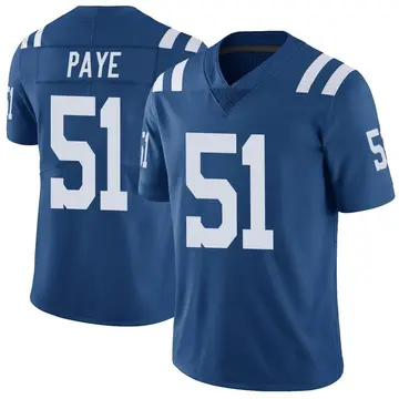Nike Kwity Paye Men's Limited Indianapolis Colts Royal Color Rush Vapor Untouchable Jersey