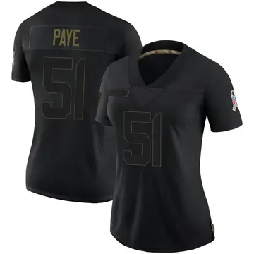 Nike Kwity Paye Women's Limited Indianapolis Colts Black 2020 Salute To Service Jersey