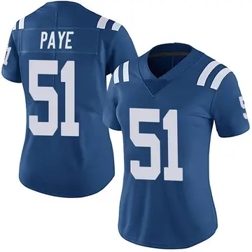 Nike Kwity Paye Women's Limited Indianapolis Colts Royal Team Color Vapor Untouchable Jersey