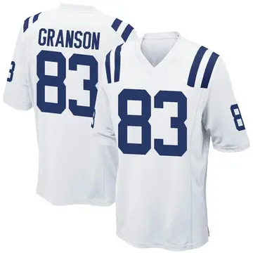 Nike Kylen Granson Men's Game Indianapolis Colts White Jersey