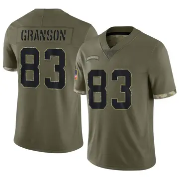 Nike Kylen Granson Men's Limited Indianapolis Colts Olive 2022 Salute To Service Jersey