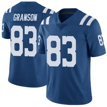 Nike Kylen Granson Men's Limited Indianapolis Colts Royal Color Rush Vapor Untouchable Jersey