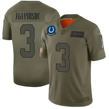 Nike Lucas Havrisik Men's Limited Indianapolis Colts Camo 2019 Salute to Service Jersey