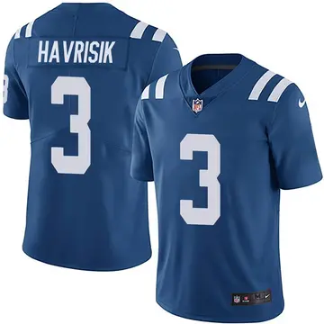 Nike Lucas Havrisik Men's Limited Indianapolis Colts Royal Team Color Vapor Untouchable Jersey
