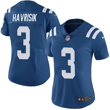 Nike Lucas Havrisik Women's Limited Indianapolis Colts Royal Team Color Vapor Untouchable Jersey