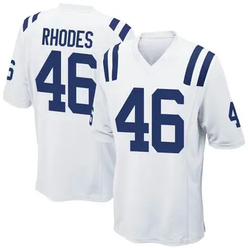 Nike Luke Rhodes Men's Game Indianapolis Colts White Jersey
