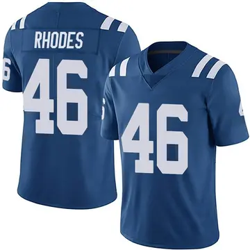 Nike Luke Rhodes Men's Limited Indianapolis Colts Royal Team Color Vapor Untouchable Jersey
